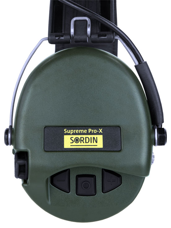 Sordin Supreme Pro X Kapsel-Gehörschutz Nackenband Schaumkissen grüne Cups 