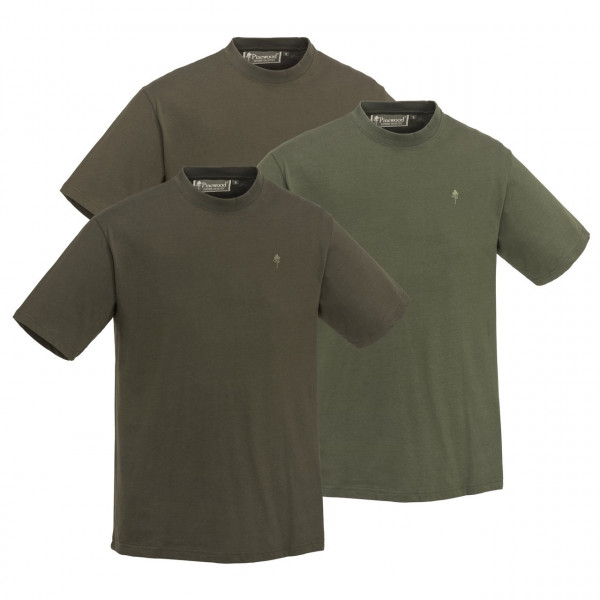 PINEWOOD - T-Shirt 1/2  - 3er-Pack -grün grün/braun/khaki